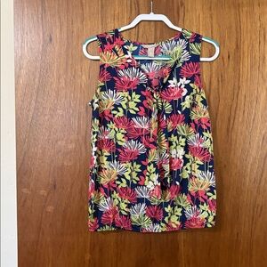 Banana Republic Floral Tank Top - Navy, Pink, Green